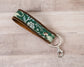 Emerald Dragon Handmade Leather Keychain