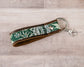 Emerald Dragon Handmade Leather Keychain