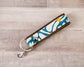 Psychedelic Daisy Handmade Leather Keychain